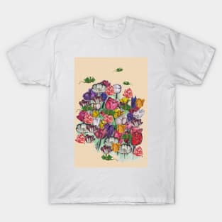 Fantasy Tulips And Dragons T-Shirt